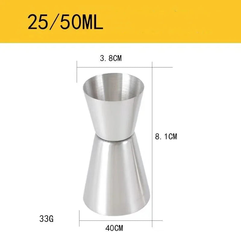 New Cocktail Bar Stainless Steel Jigger Double Spirit Measuring Cup For Home Bar Party Club Accessories Barware Tools