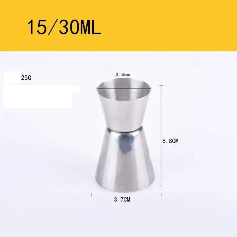 New Cocktail Bar Stainless Steel Jigger Double Spirit Measuring Cup For Home Bar Party Club Accessories Barware Tools