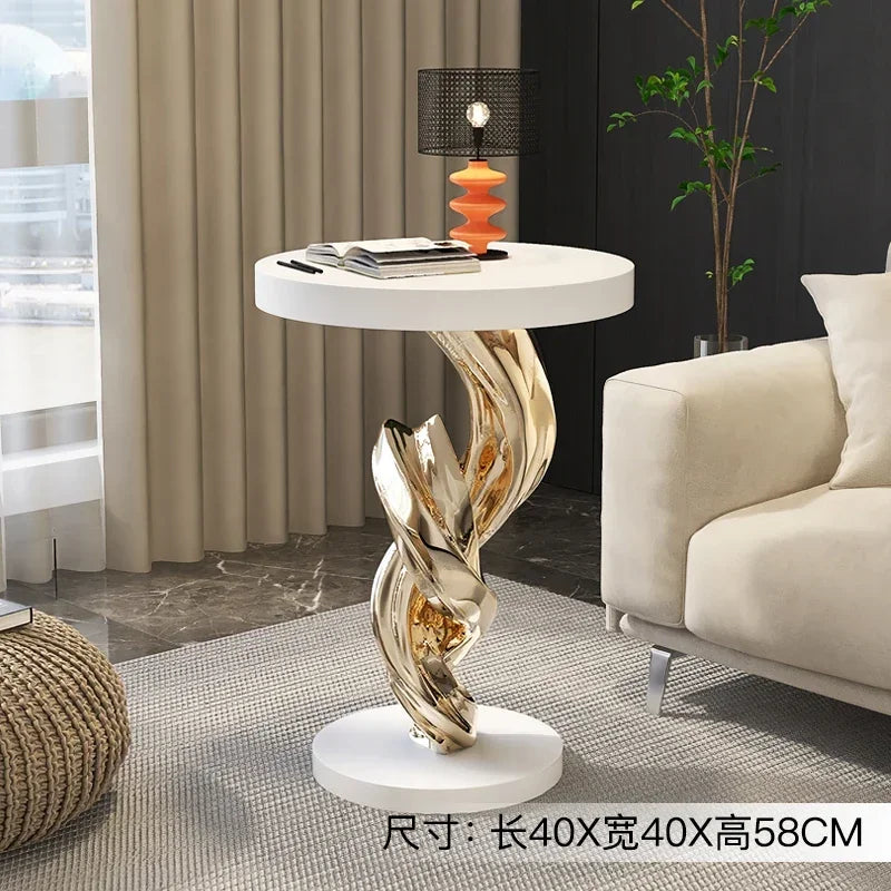 Modern abstract sculpture stool furniture sofa coffee table side table creative corner table light luxury home decoration