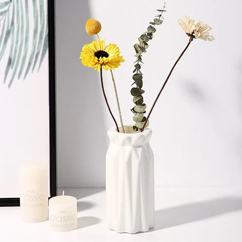 1pc Nordic Plastic Vase Simple Small Fresh Flower Pot Storage Bottle for Flowers Living Room Modern Home Decorations Ornaments