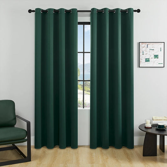 1Pc Solid Color Blackout Curtain，Room Darkening And Light Reducing Curtain, For Study Bedroom Kitchen Living Room Decor