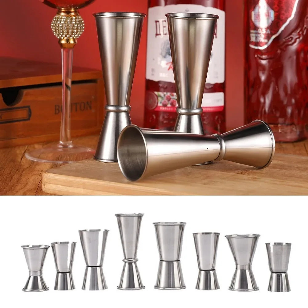 New Cocktail Bar Stainless Steel Jigger Double Spirit Measuring Cup For Home Bar Party Club Accessories Barware Tools