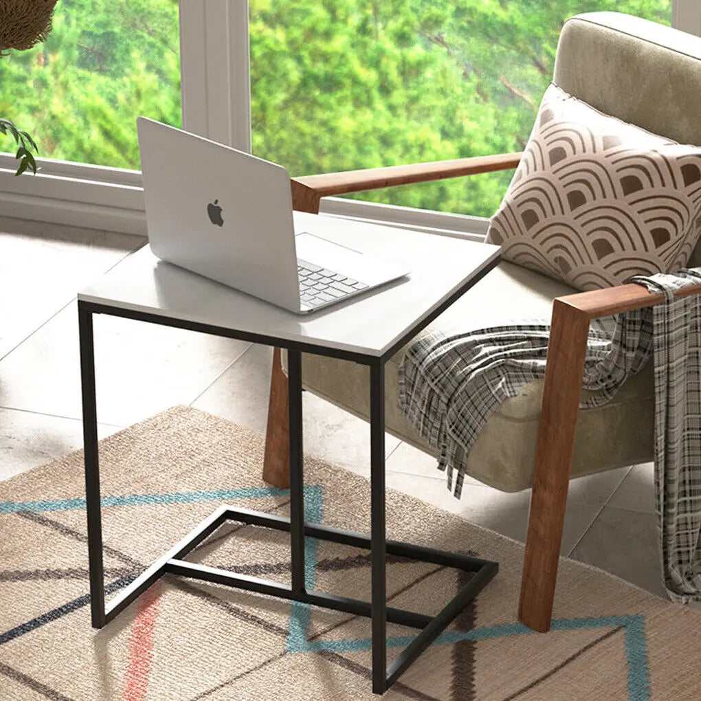 LUVODI Modern End Table C-Shaped Laptop Sofa Side Desk Home Furniture for Living Room Bedroom