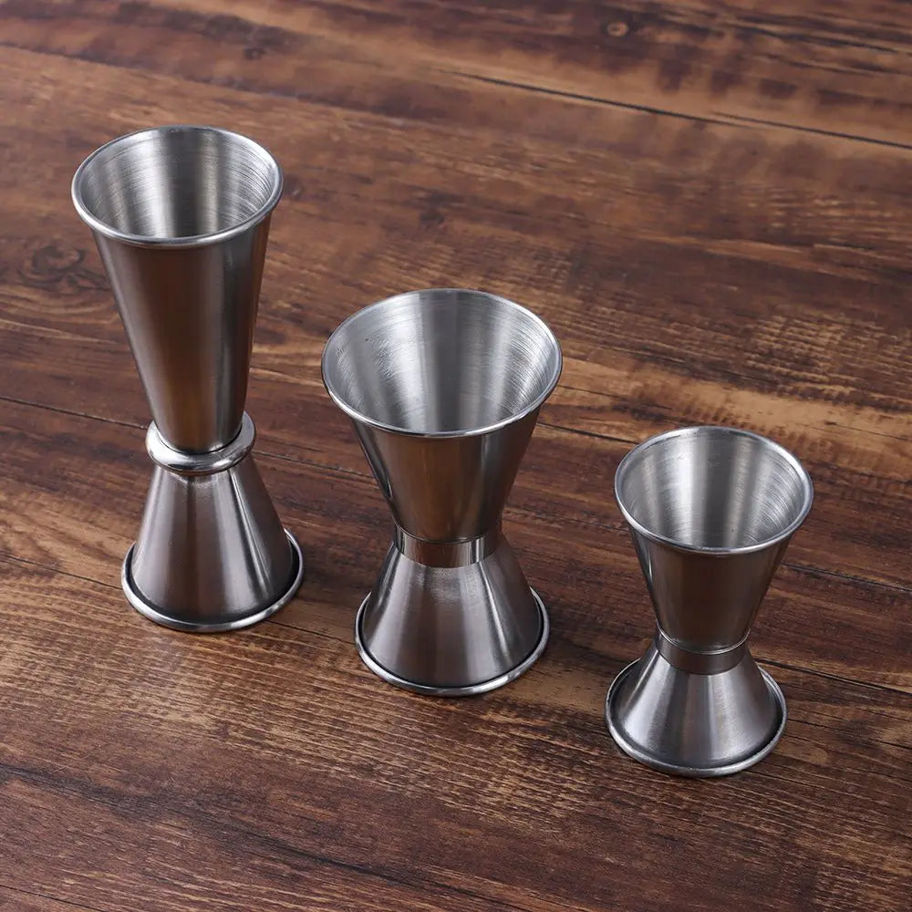 Dual Shot Measure Cup Stainless Steel Measure Jigger Cocktail Mug Drinking Spirit Barware Kitchen Gadgets Bar Tools