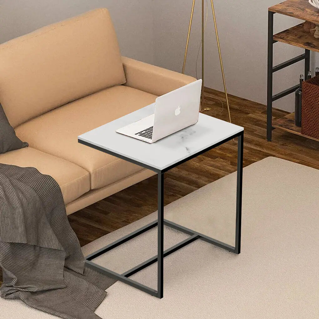 LUVODI Modern End Table C-Shaped Laptop Sofa Side Desk Home Furniture for Living Room Bedroom