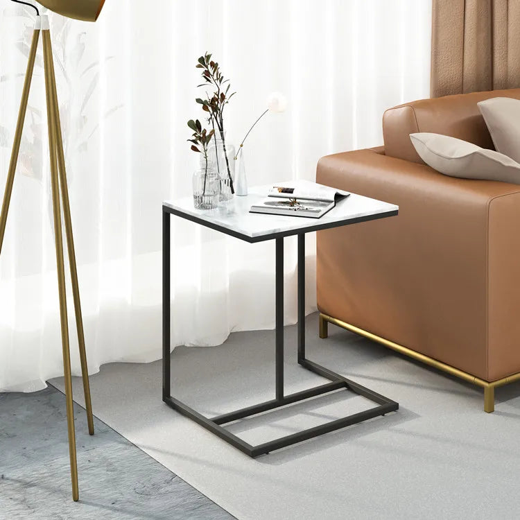 LUVODI Modern End Table C-Shaped Laptop Sofa Side Desk Home Furniture for Living Room Bedroom