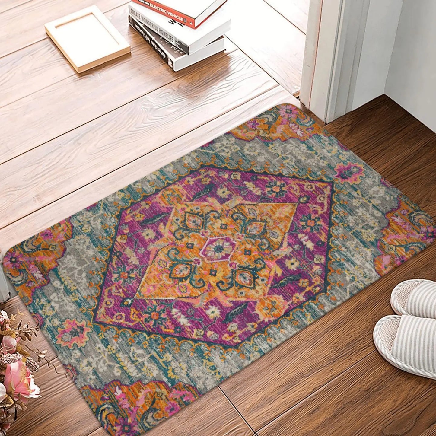 Moroccan Ethnic Decorative Bath Mats Soft Kitchen Mats Home Living Room Carpets Entrance Door Mats Small Rugs