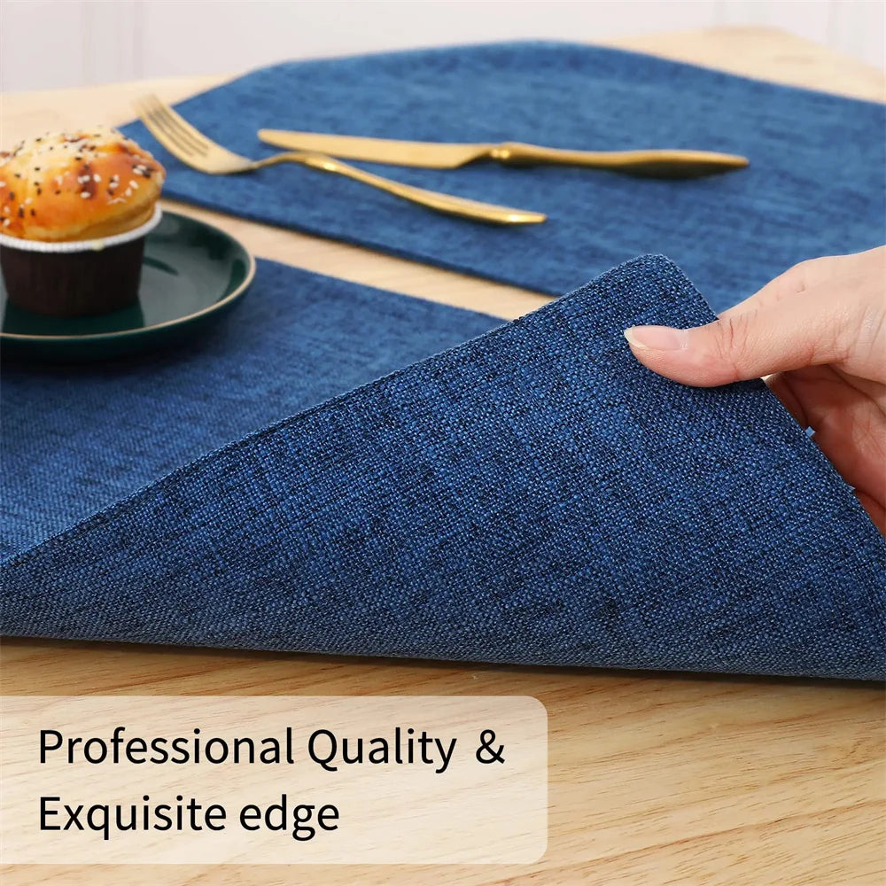 Cotton Linen Table Mat Non-Slip Dining Table Mat For Kitchen Nordic Table Rug Home Decor Tableware Pad Washable Placemats