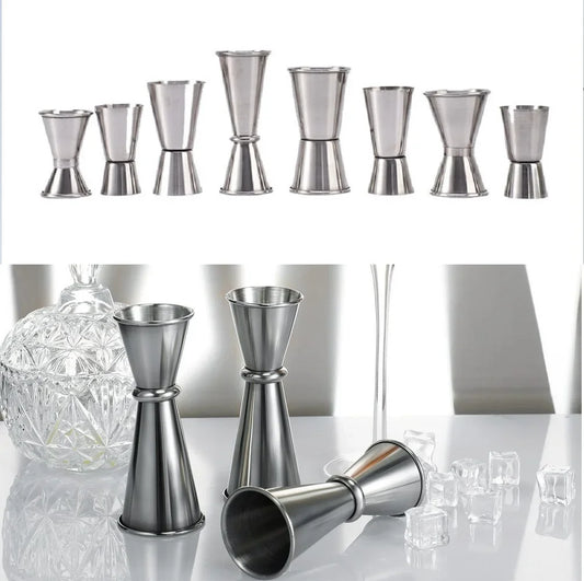 New Cocktail Bar Stainless Steel Jigger Double Spirit Measuring Cup For Home Bar Party Club Accessories Barware Tools