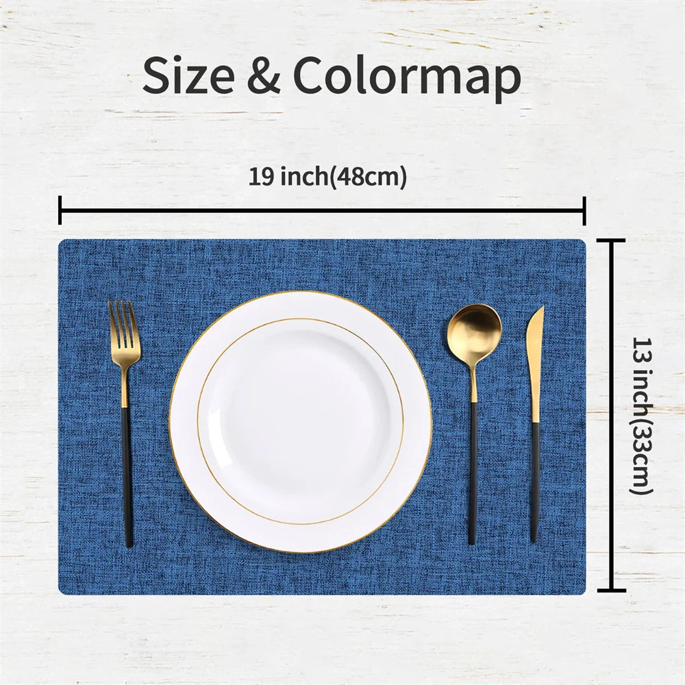 Cotton Linen Table Mat Non-Slip Dining Table Mat For Kitchen Nordic Table Rug Home Decor Tableware Pad Washable Placemats