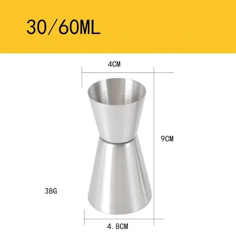 New Cocktail Bar Stainless Steel Jigger Double Spirit Measuring Cup For Home Bar Party Club Accessories Barware Tools