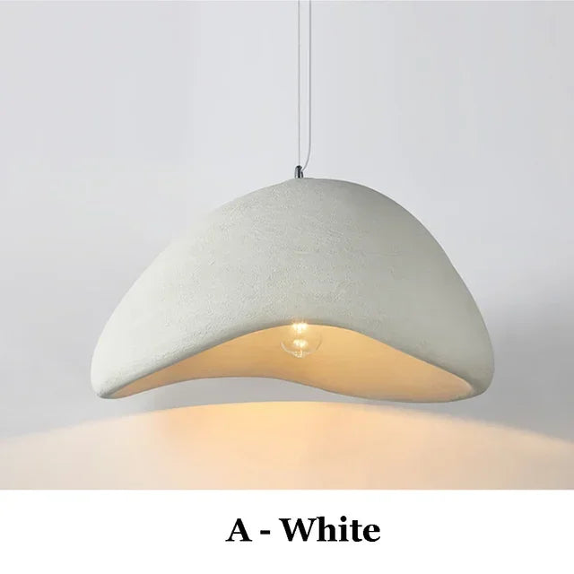 Nordic Wabi Sabi Pendant Light Modern LED Ceiling Chandelier for Living Room Bedroom Dining Room Designer E27 Decor Hanging Lamp