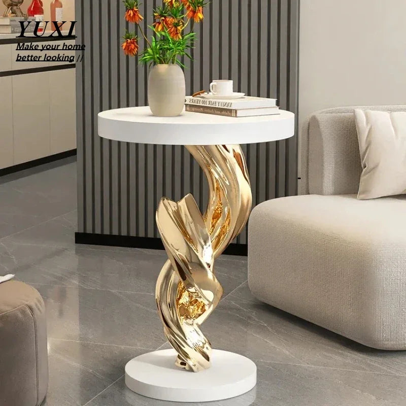 Modern abstract sculpture stool furniture sofa coffee table side table creative corner table light luxury home decoration