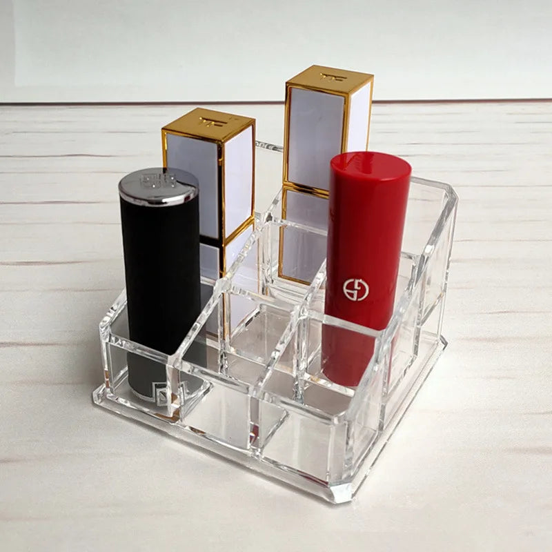 16 Grids Cosmetic Lipstick Jewelry Box Makeup Brushes Holder