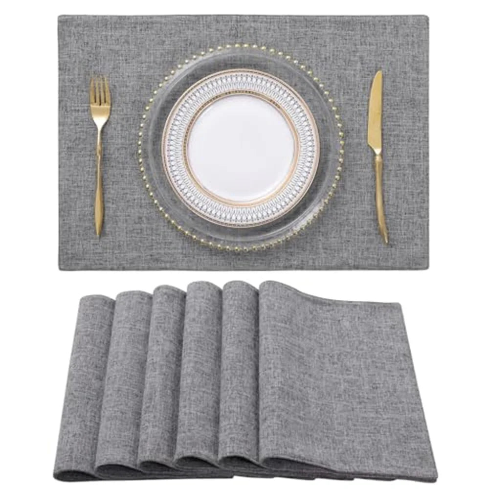 Cotton Linen Table Mat Non-Slip Dining Table Mat For Kitchen Nordic Table Rug Home Decor Tableware Pad Washable Placemats