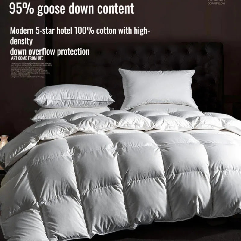 Thickened 95% White Goose Down quilt Comfortable and Breathable Duvet Ideal Gift for Students Winter cotton thick quilt core